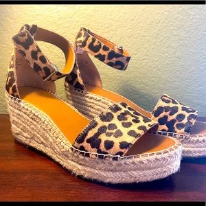 Franco Sarto Leopard Wedges